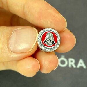 Disney Parks Pandora Darth Vader Star Wars Button Charm Double Sided Exclusive